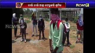 AP Labourers Stranded in Odisha Walking Home