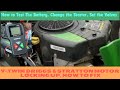 21-21hp Briggs V-twin Locking up. How to test the Battery, Starter and  set the Valves. Tester:BM550