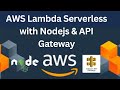 AWS Lambda function tutorial || Create & Deploy a Serverless Node.js Lamda CRUD Project