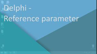 Delphi - Reference parameter with array