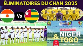 🚨🚨🚨 NIGER 🇳🇪 vs TOGO 🇹🇬 ( ÉLIMINATOIRES DU CHAN 2025 )/ DERNIER MATCH DES ÉLIMINATOIRES/MATCH RETOUR