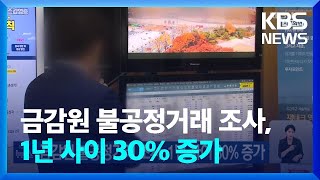 금감원 불공정거래 조사, 1년 사이 30% 증가 / KBS  2024.09.16.