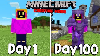 I Survived 100 Days Of Minecraft In Creative Mode And Here's What Happened...