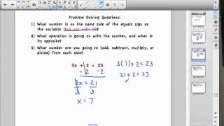 Math Video Training Course 2: Lesson 3-5: Solving Two-Step Equations