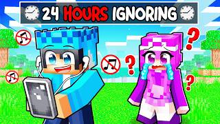 Shad IGNORES His POPULAR GIRLFRIEND for 24 HOURS in Minecraft!