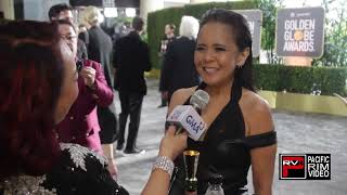Dolly De Leon Red Carpet Interview at The 80th Golden Globe Awards