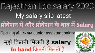 Rajasthan Ldc salary||My Salary Slip latest||प्रोबेशन में और प्रोबेशन के बाद कितनी Salary मिलती हैं