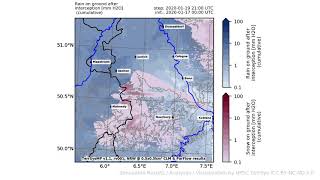 TerrSysMP monitoring run 2020-01-17 - precipitation after interception - NRW (132h)