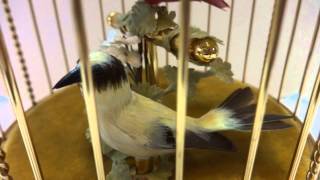 Vintage Reuge double singing bird cage