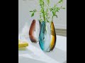 Warmly Design Colored Glass Vase Modern Unique Colorful Flower Vases