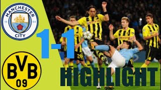 Manchester city vs  Dortmund champion league | 1-1| full and extended highlight 2012