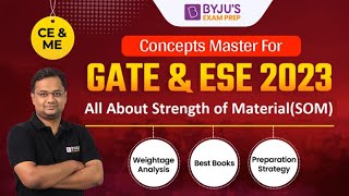 Strength of Materials (SOM) | Preparation Strategy, Books & Weightage (Hindi) | GATE 2023 CE & ME