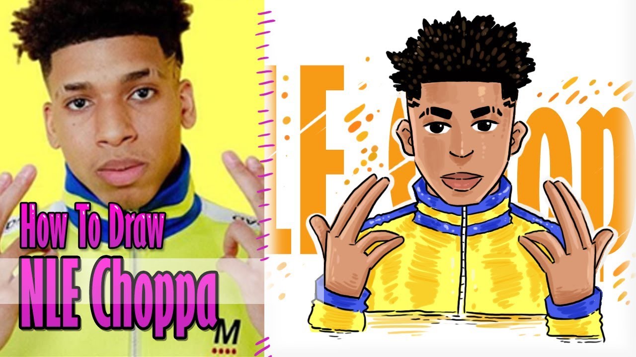 How To Draw NLE Choppa Step By Step - YouTube