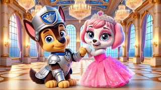 Paw Patrol Ultimate Rescue | CHASE x SKYE Becomes The Prince \u0026 Princess!? Funny Story | Rainbow 3