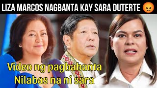 LIZA MARCOS NAGBANTA SA BUHAY NI SARA DUTERTE! VIDEO NILABAS NA