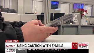 Using caution with emails to avoid security threats