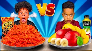 SPICY FOOD VS HEALTHY FOOD CHALLENGE | The Prince Family Clubhouse