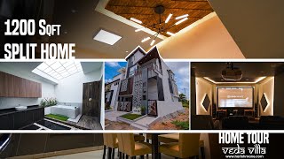 1200 Sqft 3BHK Luxury Split Home | VEDA VILLA Home Tour