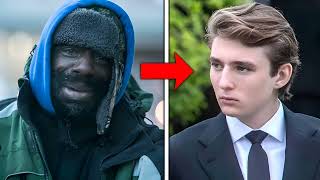 Homeless Man asks Barron Trump \