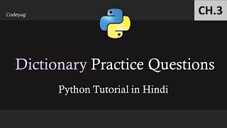 Python Tutorial in Hindi | Python Tutorial for Beginners in Hindi | Dictionary Questions in Python