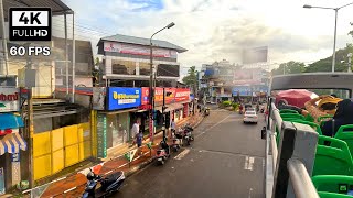 KSRTC Open Double Decker Electric Bus 🔥 Trivandrum City Tour,  Kerala, India 🔥 Part 2 🔥 4K - 60 FPS