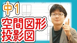 中1数学 6.8 空間図形 投影図