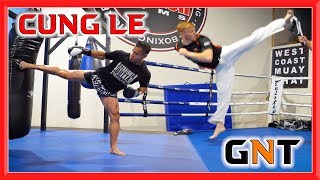 Training with MMA Legend Cung Le | Martial Arts \u0026 Kick Sampler | GNT