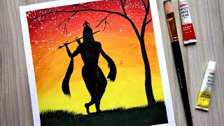 Janmashtami Special | Watercolor Painting of Krishna Painting Step by Step for Beginners