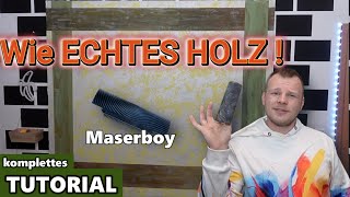 HOLZIMITATION / HOLZMASERUNG mit dem MASERBOY | komplettes Tutorial | DIY | Patrick Zeller