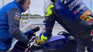 wssp phillip island test 2025 day 1 session 1 FP1  Bo Bendsneyder on top Impressive Aldi Mahedra