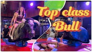Top class mechanical bull riders #benidrom #entertainment #torobenidorm July 5th2024￼