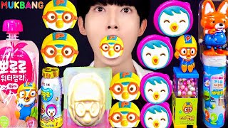 ASMR PORORO FOOD JELLY CANDY CHOCOLATE MUKBANG EATING SOUNDS