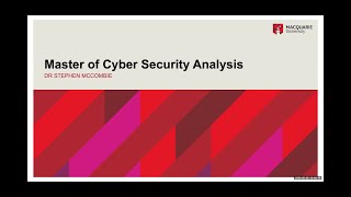 Master of Cyber Security Analysis – Analyse emerging security threats