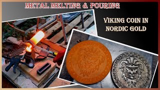 Melting \u0026 Metal Casting a Viking Coin in Nordic Gold (3D Printed)