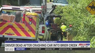 Driver dies after crashing into Brier Creek in Randolph County