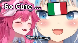 Raora's Reaction when Gura Shows Off Her ITALIAN In Front of Her【Hololive | hololive EN】