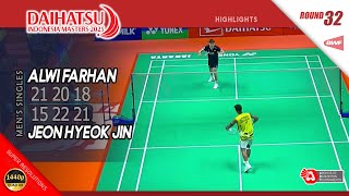 Alwi Farhan vs Jeon Hyeok Jin | Indonesia Masters 2025 | R32 MS Highlights