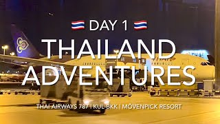 Thailand 2024 | Day 1 | Thai Airways 787 | Kuala Lumpur to Bangkok | Movenpick BDMS Wellness Resort