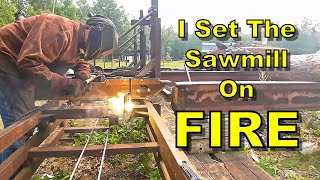 Upgrading the Shop Built Sawmill - Adding a Carriage Extension for Sawing Longer Logs