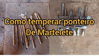 Como bater e temperar ponteiro e talhadeira de Martelete elétrico dica boa