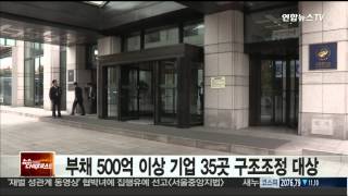 부채 500억 이상 기업 35곳 구조조정 대상 올라