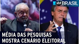 Média das pesquisas mostra cenários a 8 dias das eleições | SBT Brasil (23/09/22)