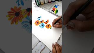 Discover the Magic of One Stroke Flower Painting Round brush flowers #shorts #shortsfeed