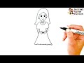 comment dessiner une femme Étape par Étape 👩 dessin facile de femme