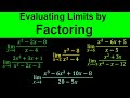 Evaluating Limits by Factoring | Finding limits | Calculus