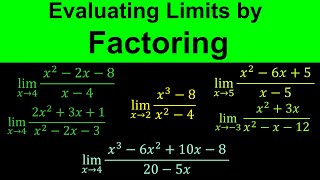 Evaluating Limits by Factoring | Finding limits | Calculus