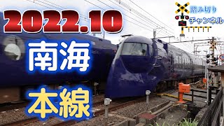 踏切 南海 特急ラピート 特急サザン - Railroad crossing Nankai Line in Japan 2022.10