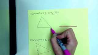 Construction congruent triangles using SSS