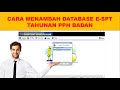 cara menambah database espt pph badan