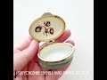 Vintage 1980s Staffordshire Enamels England Hand Painted Strawberry Fields Enamel Pill Box